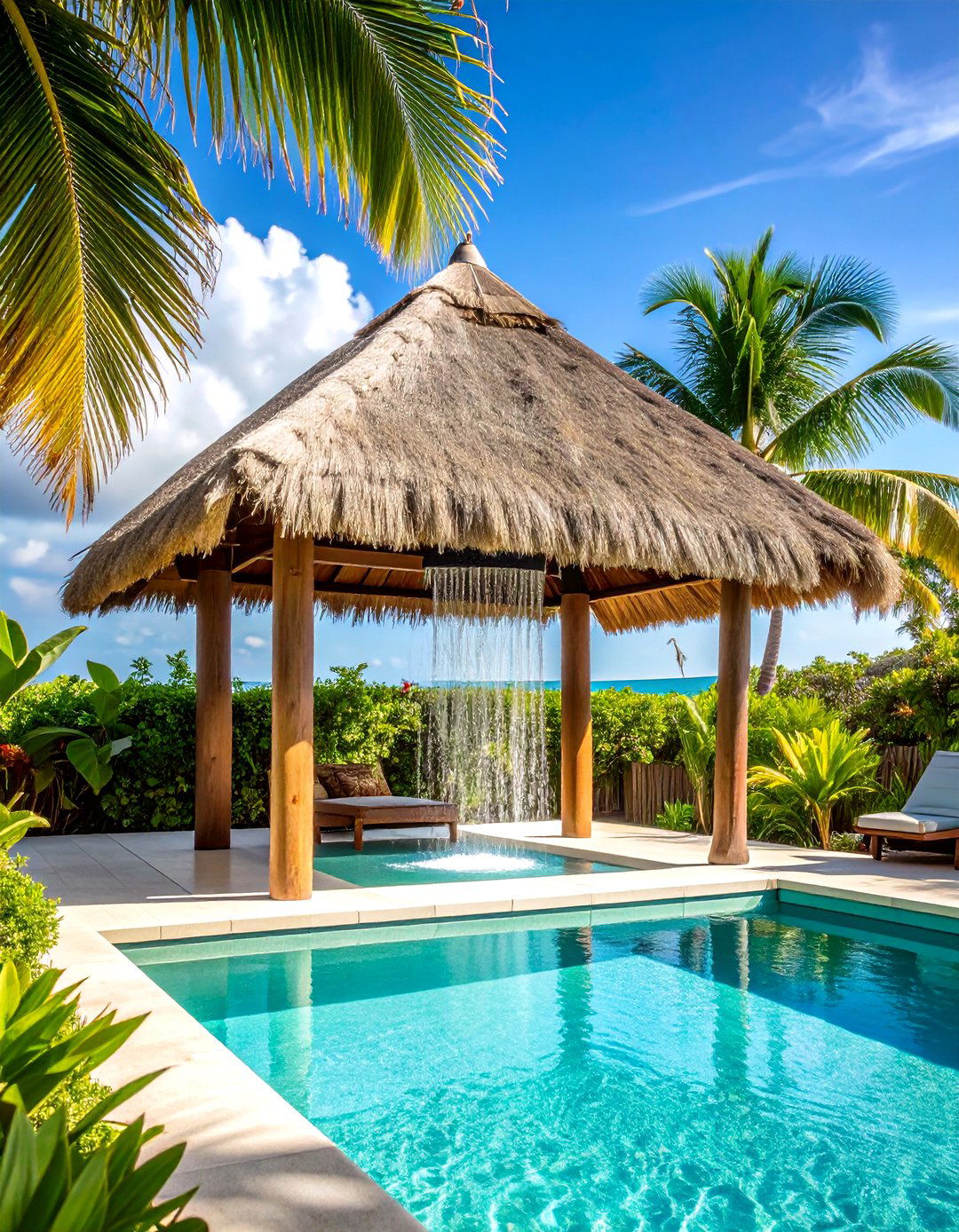 Thatched Roof Outdoor Shower Enclosure - 30 outdoor shower enclosure ideas