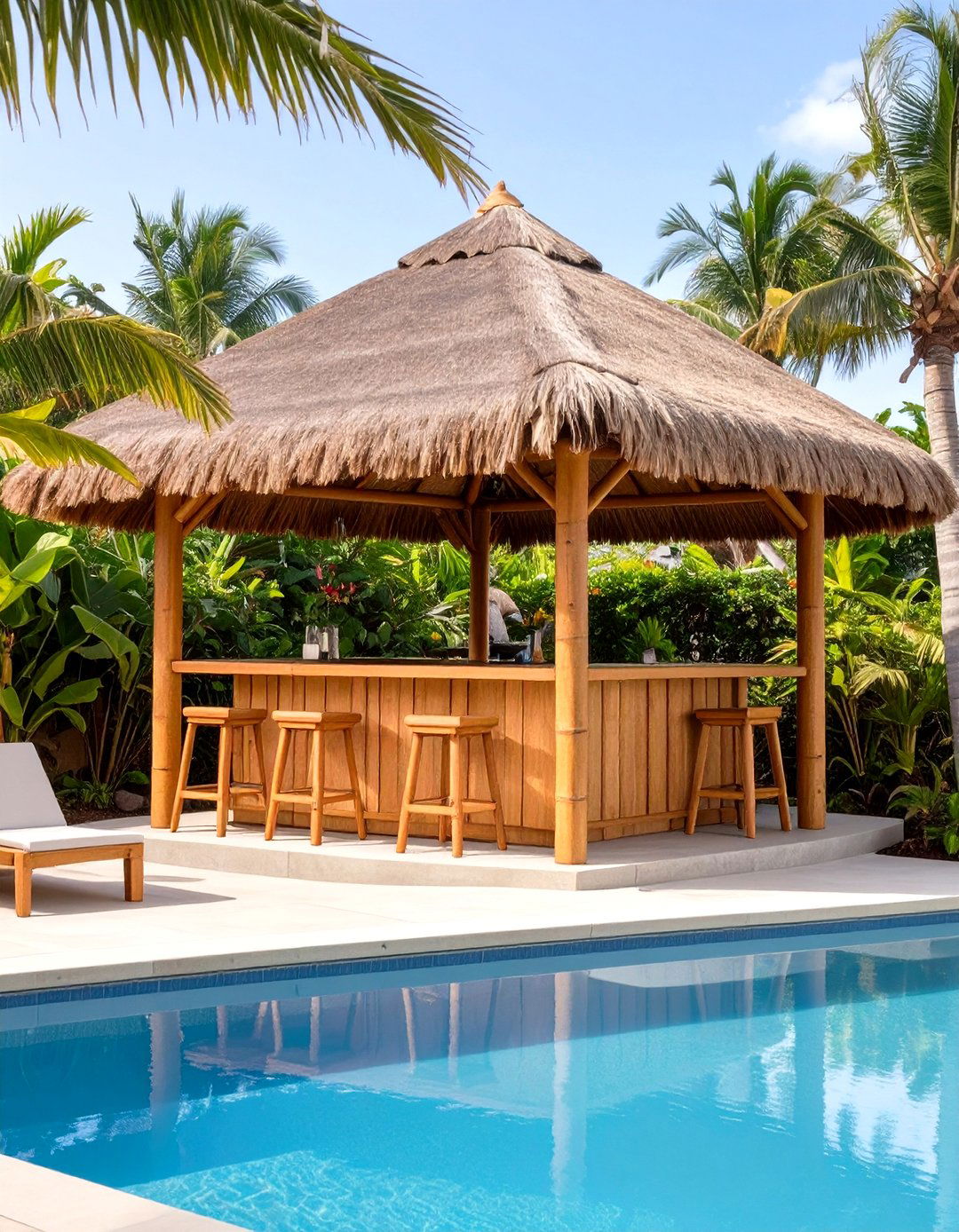 Thatched Roof Tiki Style Small Backyard Gazebo - 30 small backyard gazebo ideas