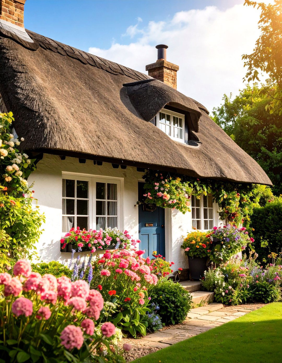 Thatched Roof for a Storybook Feel - 30 front porch roof ideas