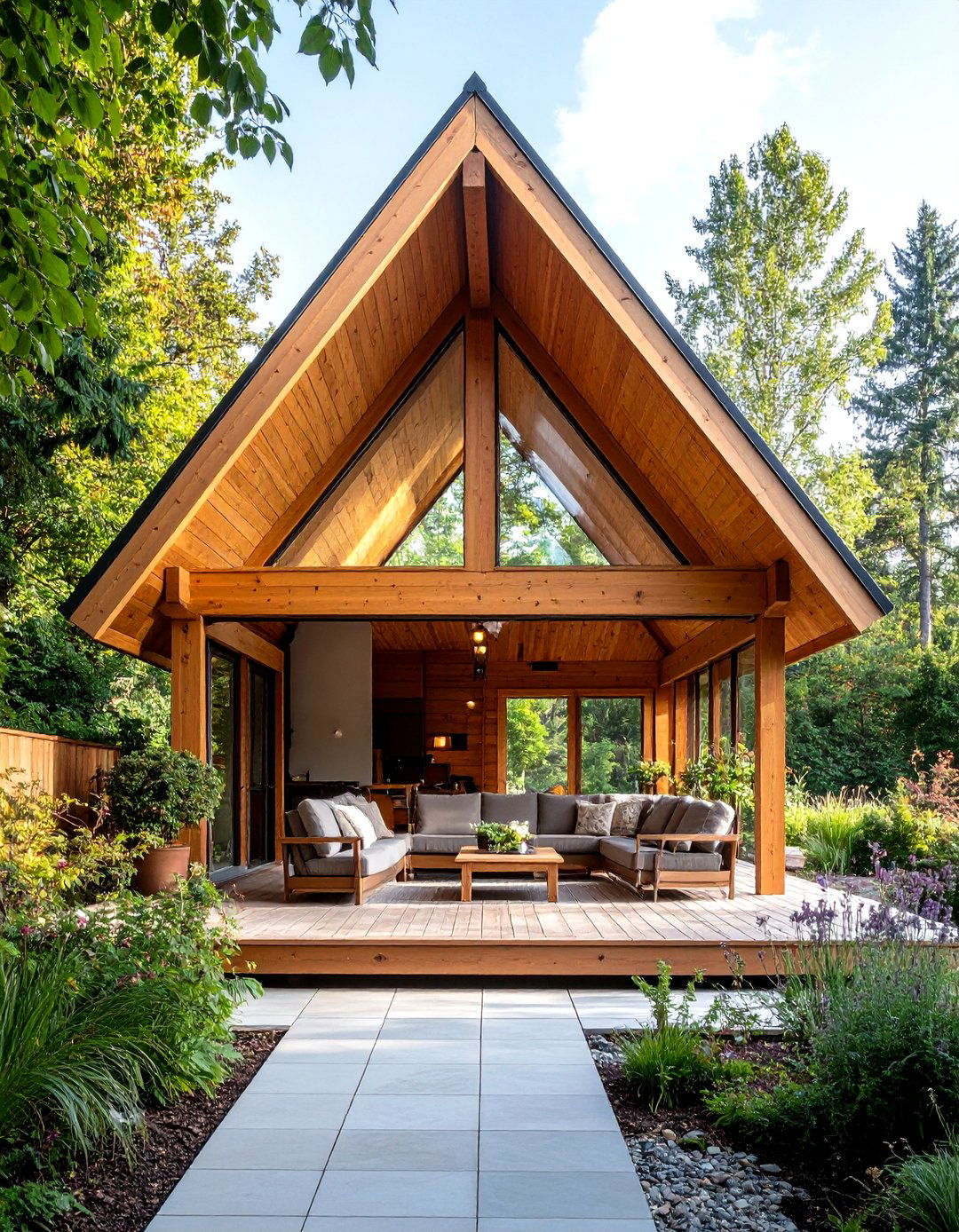 The A Frame Cabin Extension - 30 extension patio roof ideas