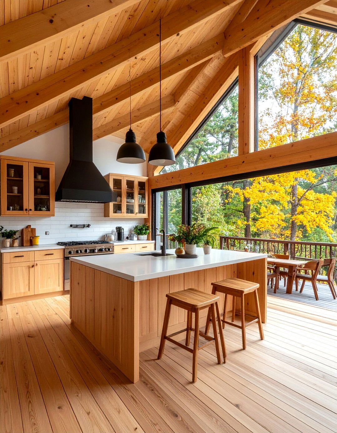 The A Frame Cabin Kitchen - 30 backyard kitchen ideas
