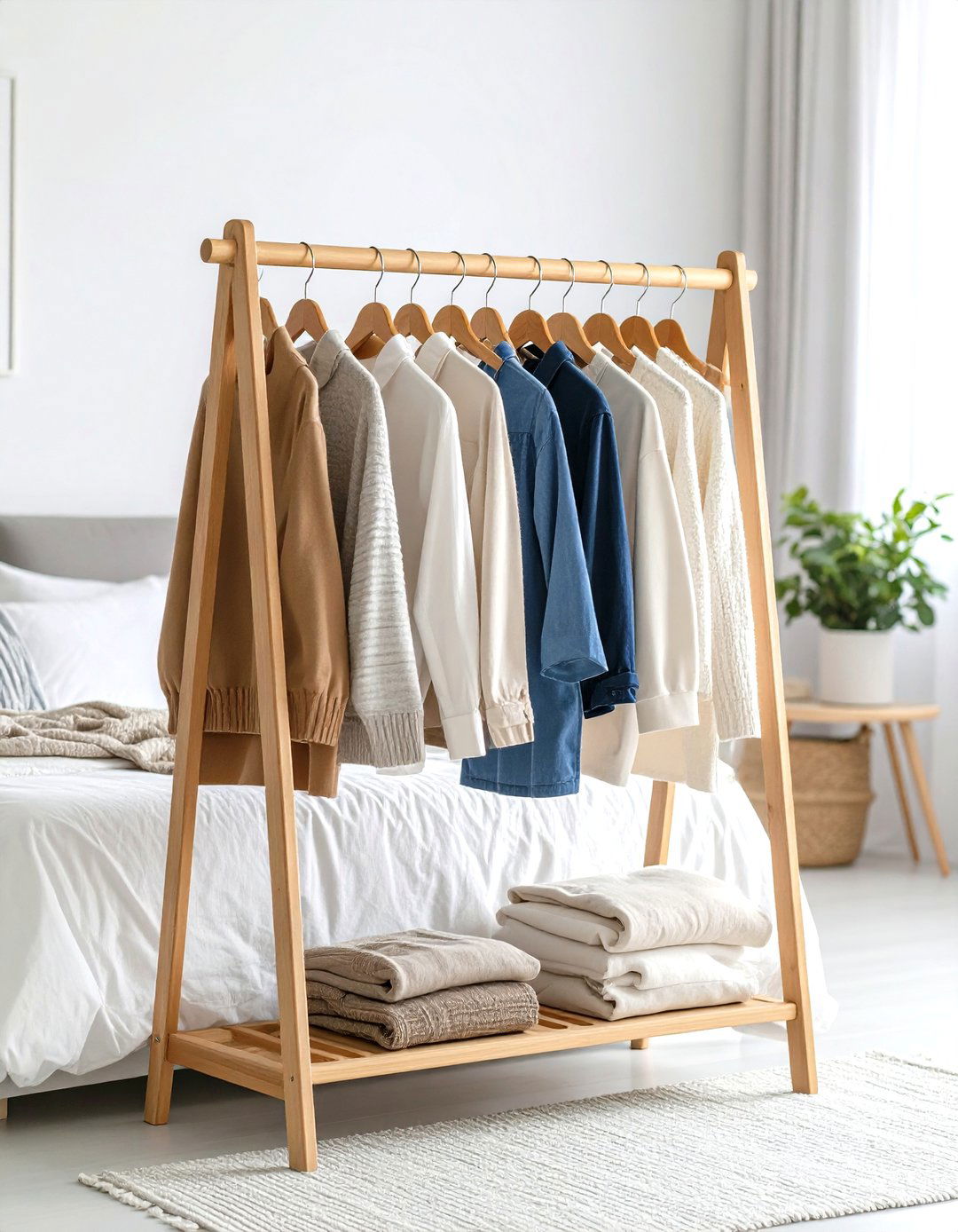 The A Frame Garment Rack - 30 diy closet organizer ideas