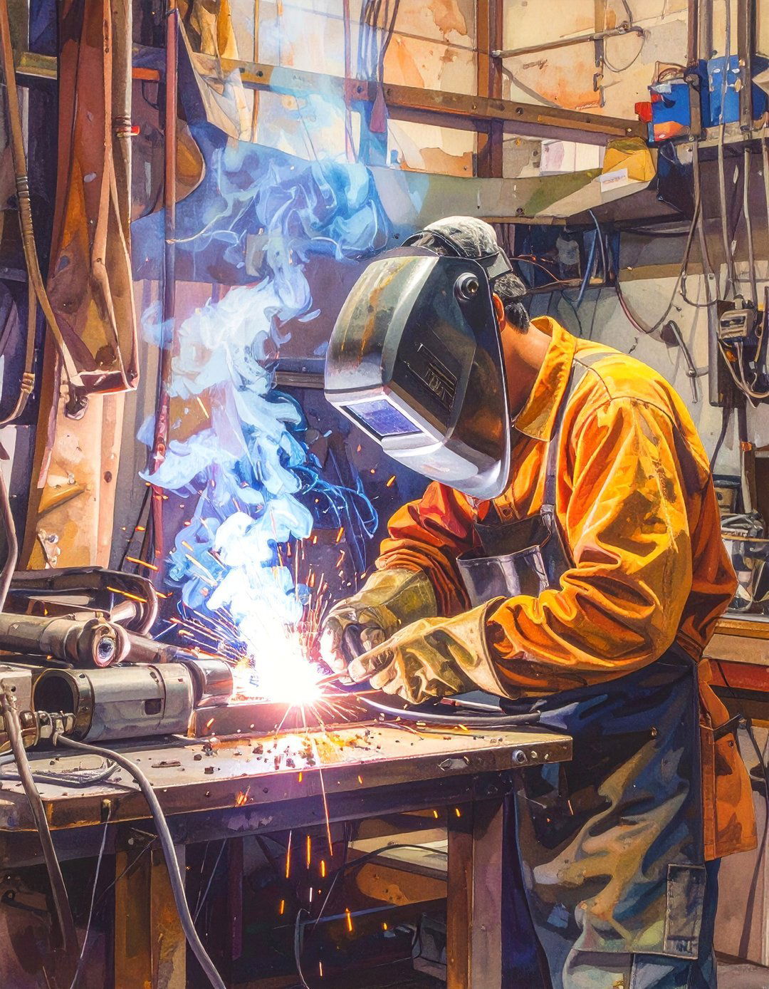 The AI Assisted Welding and Fabrication Bay - 30 ai garage workshop layout ideas