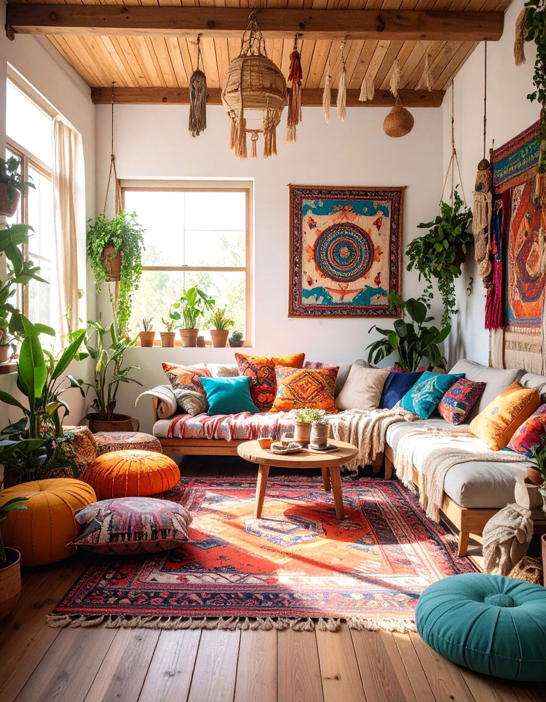 The AI Driven Bohemian Escape - 30 ai tiny home interior ideas