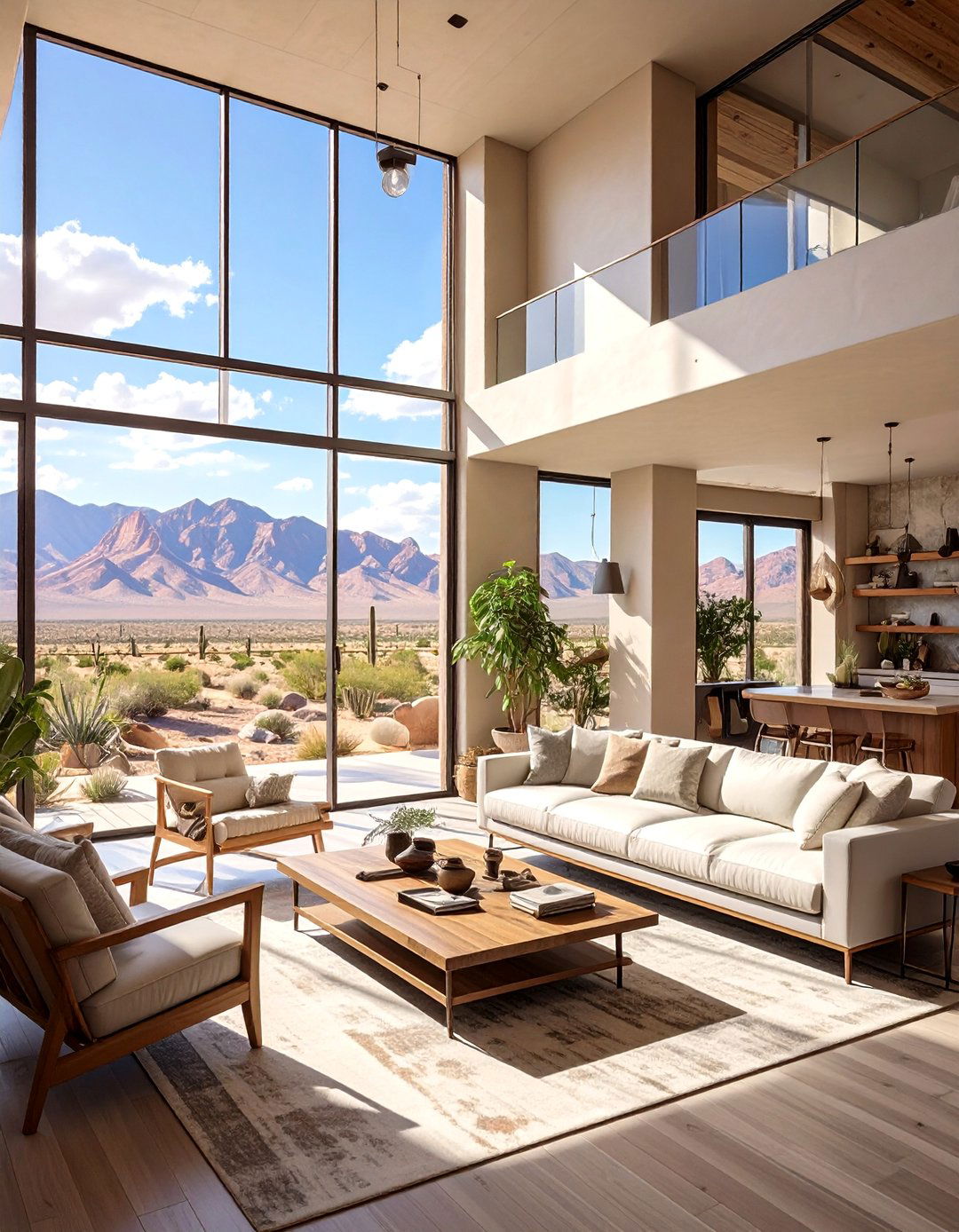 The AI Enhanced Desert Modern Home - 30 ai tiny home interior ideas