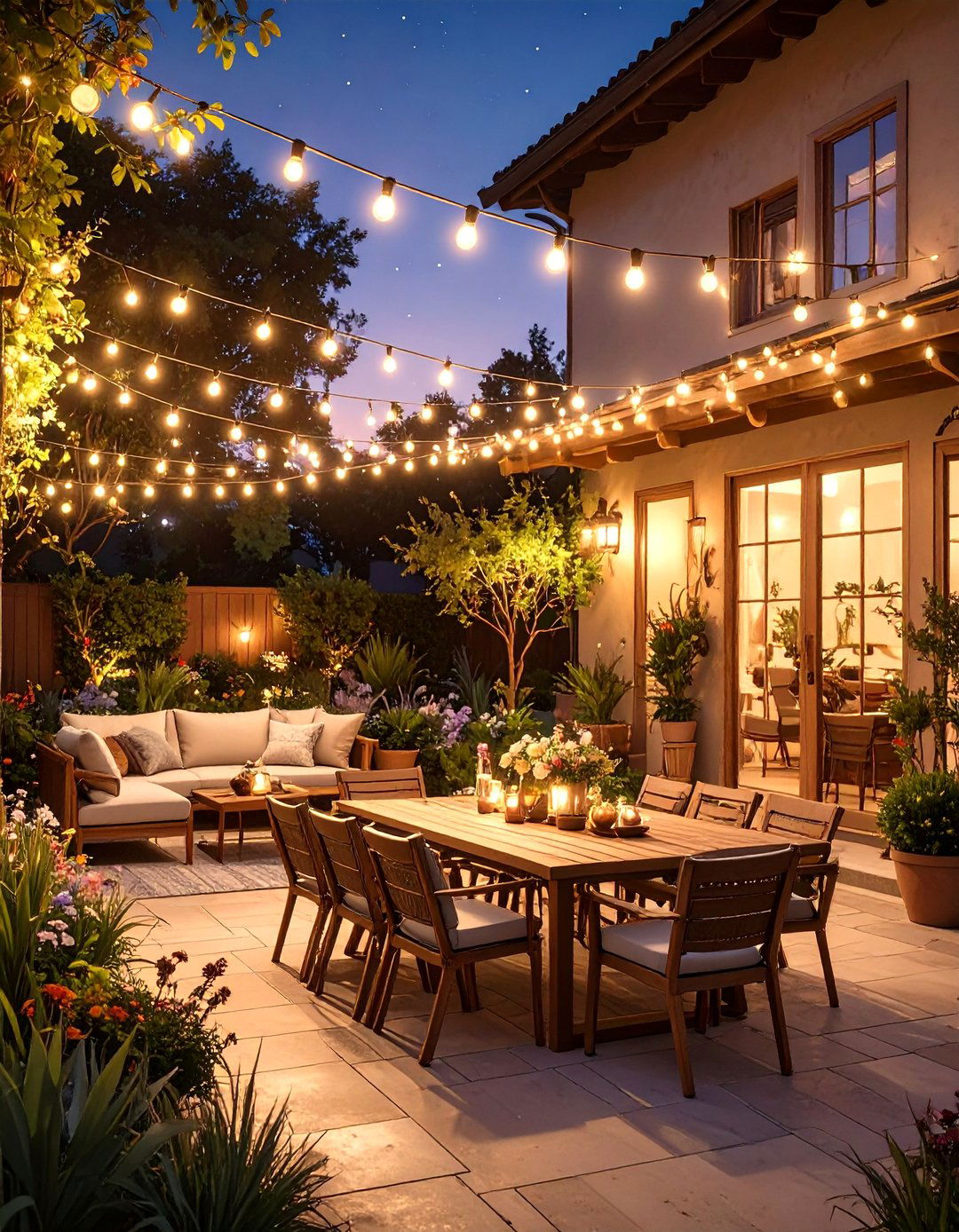 The AI Enhanced Outdoor Patio - 30 ai lighting layout ideas
