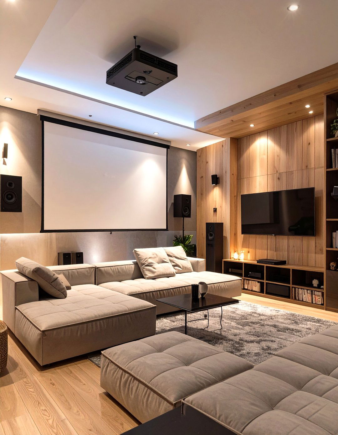 The AI Entertainment Hub - 30 ai tiny home interior ideas