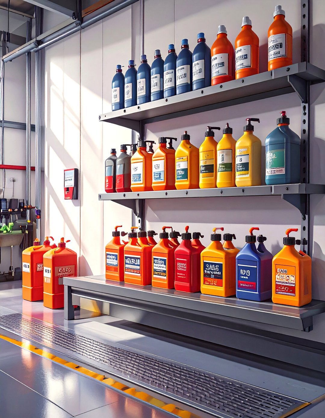 The AI Managed Fluid and Lubricant Station - 30 ai garage workshop layout ideas
