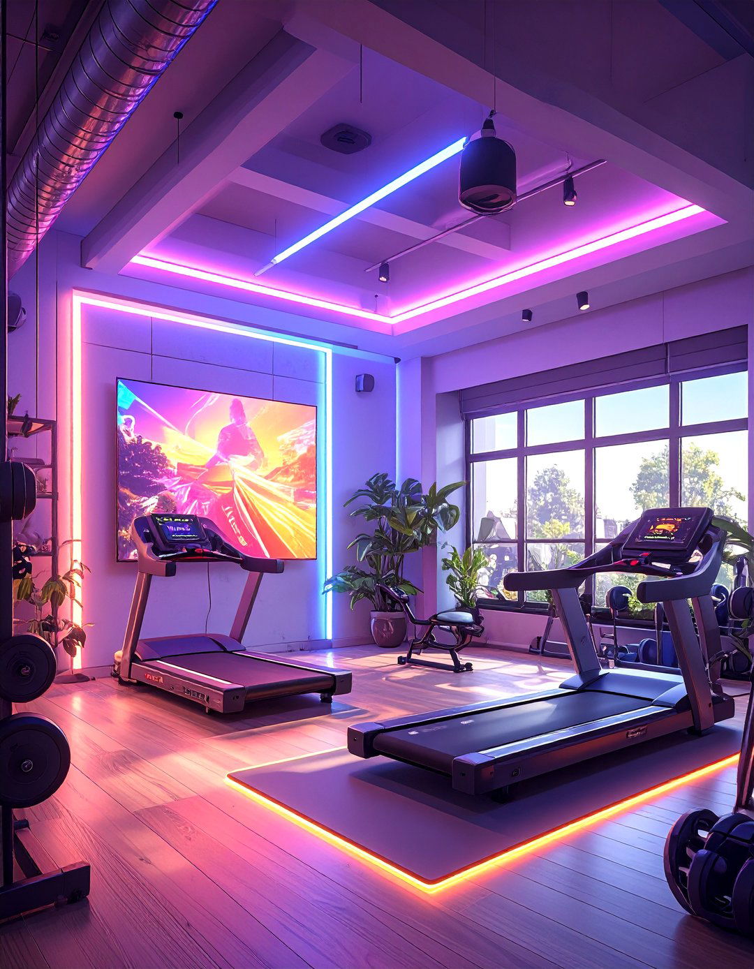 The AI Powered Home Gym - 30 ai lighting layout ideas
