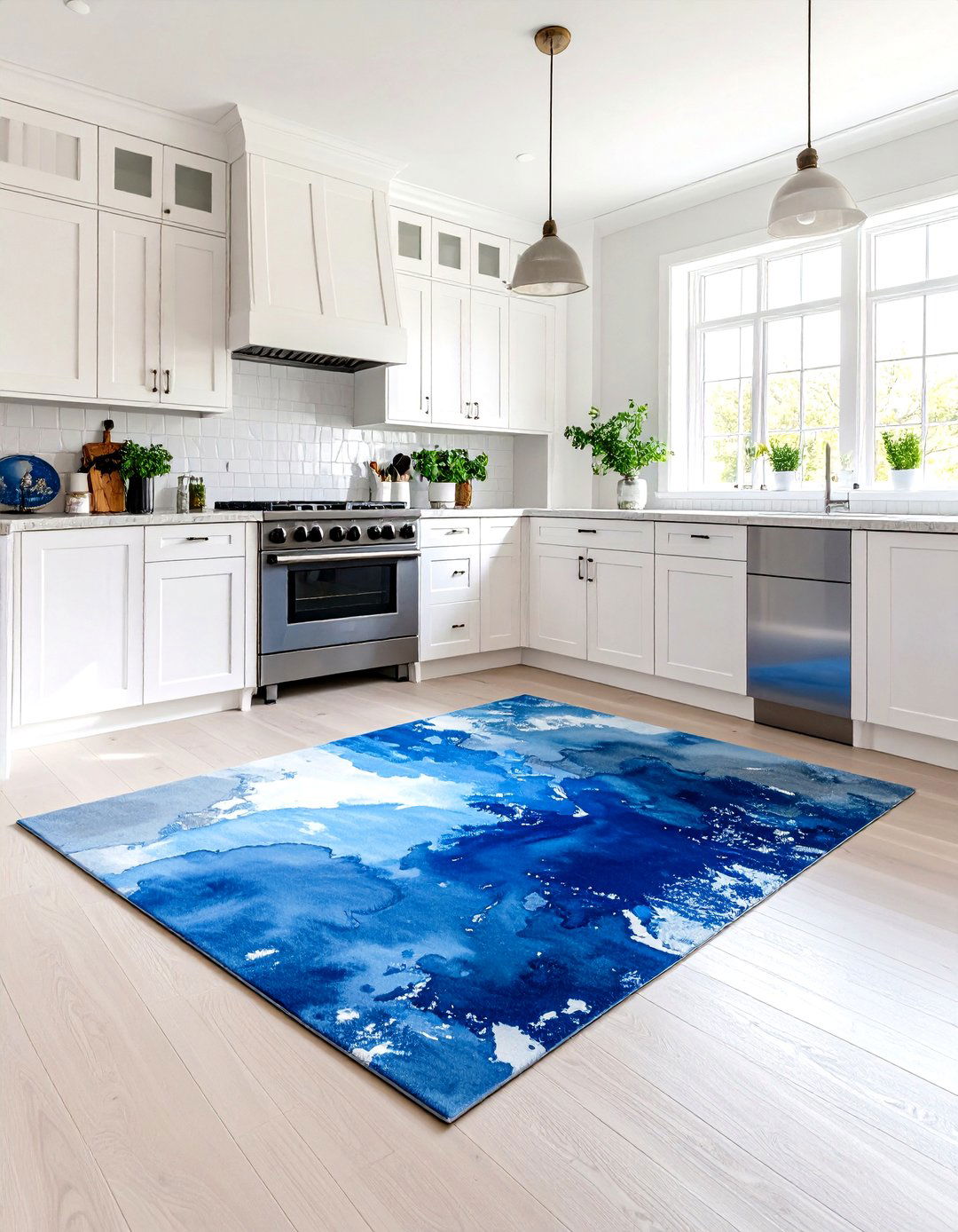 The Abstract Art Kitchen Rug - 30 kitchen rug ideas