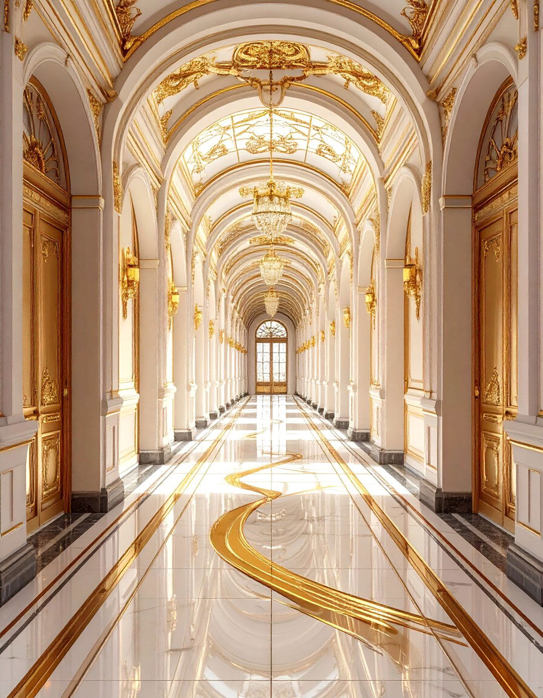 The Abstract Line Work Hallway - 30 art nouveau interior design ideas