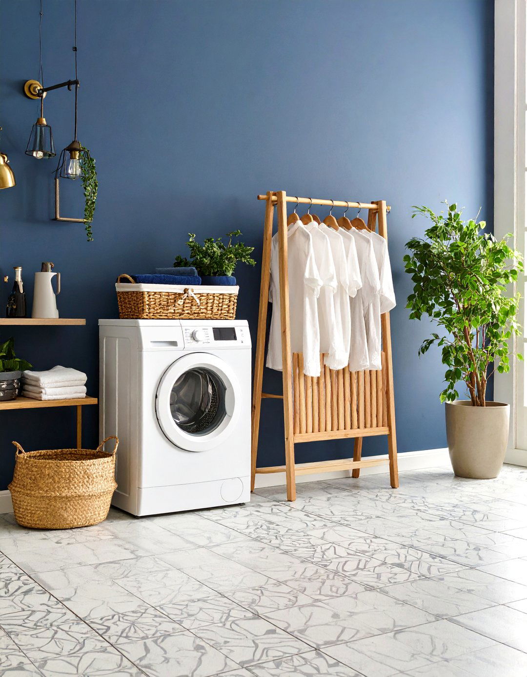The Accordion Style Wall Mounted Laundry Room Rack - 30 laundry room drying rack ideas
