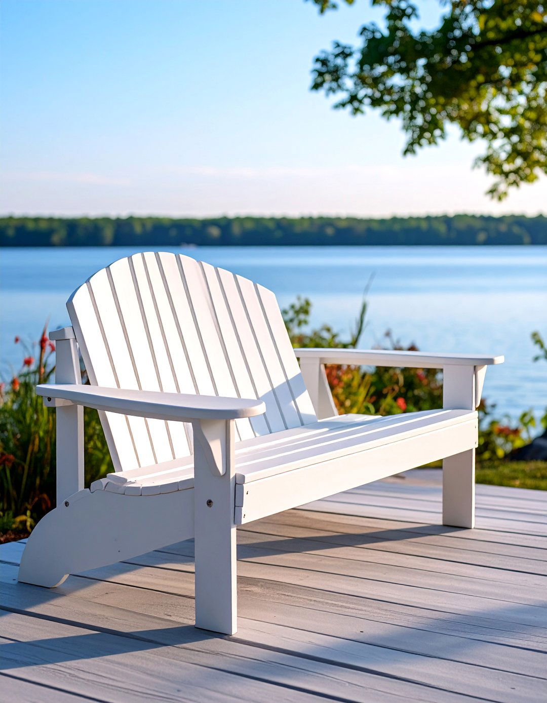 The Adirondack Style Built In Bench - 30 deck bench ideas