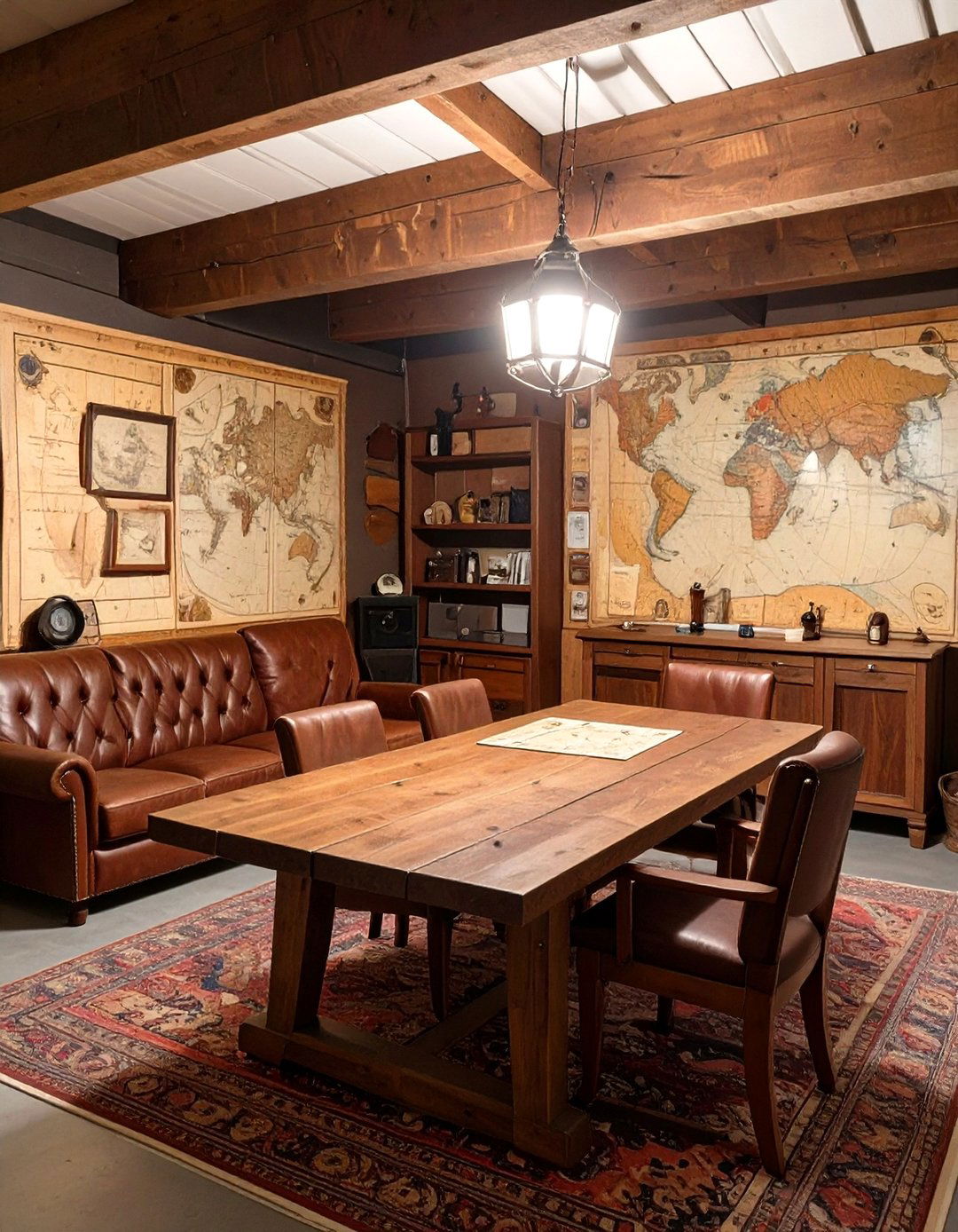 The Adventurers Map Room - 30 garage game room ideas
