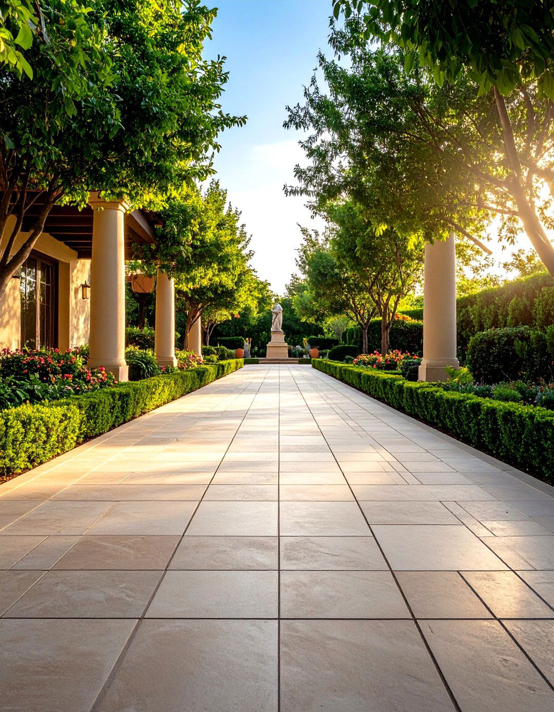 The Aligned Axis Walkway Patio - 30 flagstone patio ideas