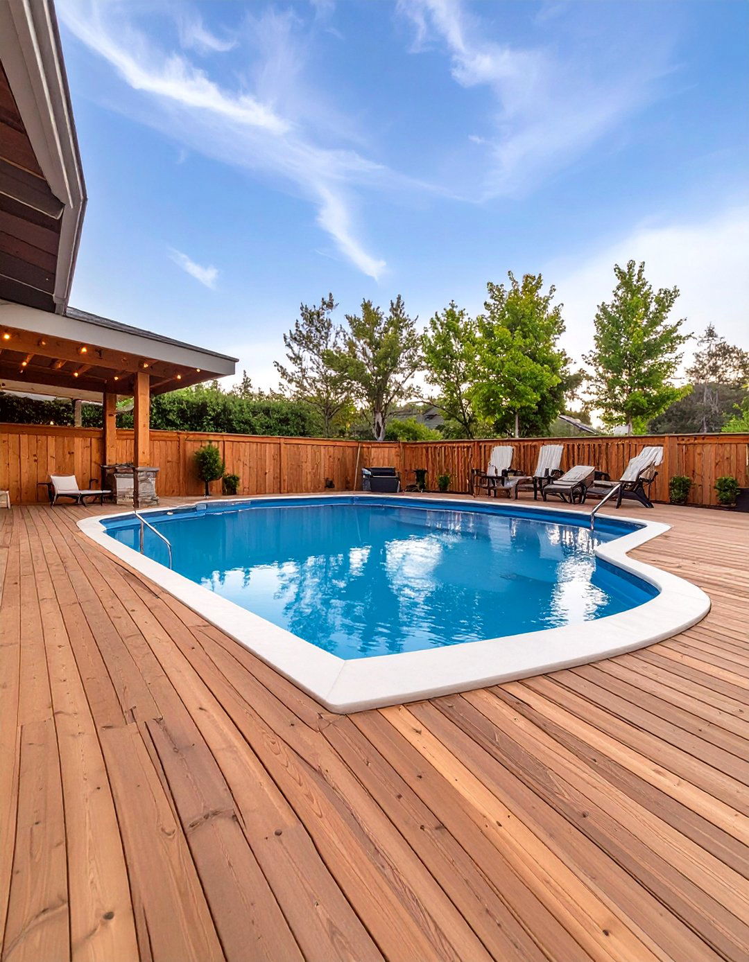 The All Around Deck for Maximum Access - 30 deck ideas for above ground pools