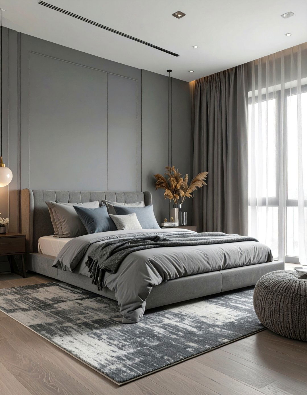 The All Gray Tonal Bedroom - 30 guys bedroom ideas