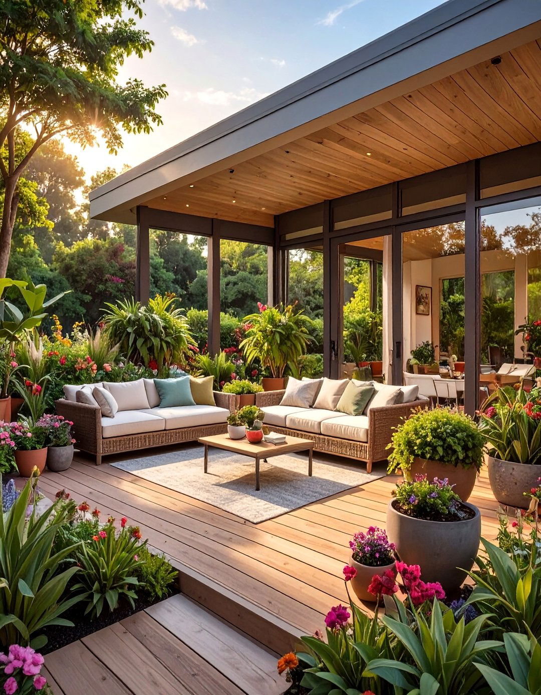 The All Season Sunroom Deck - 30 deck ideas with roof