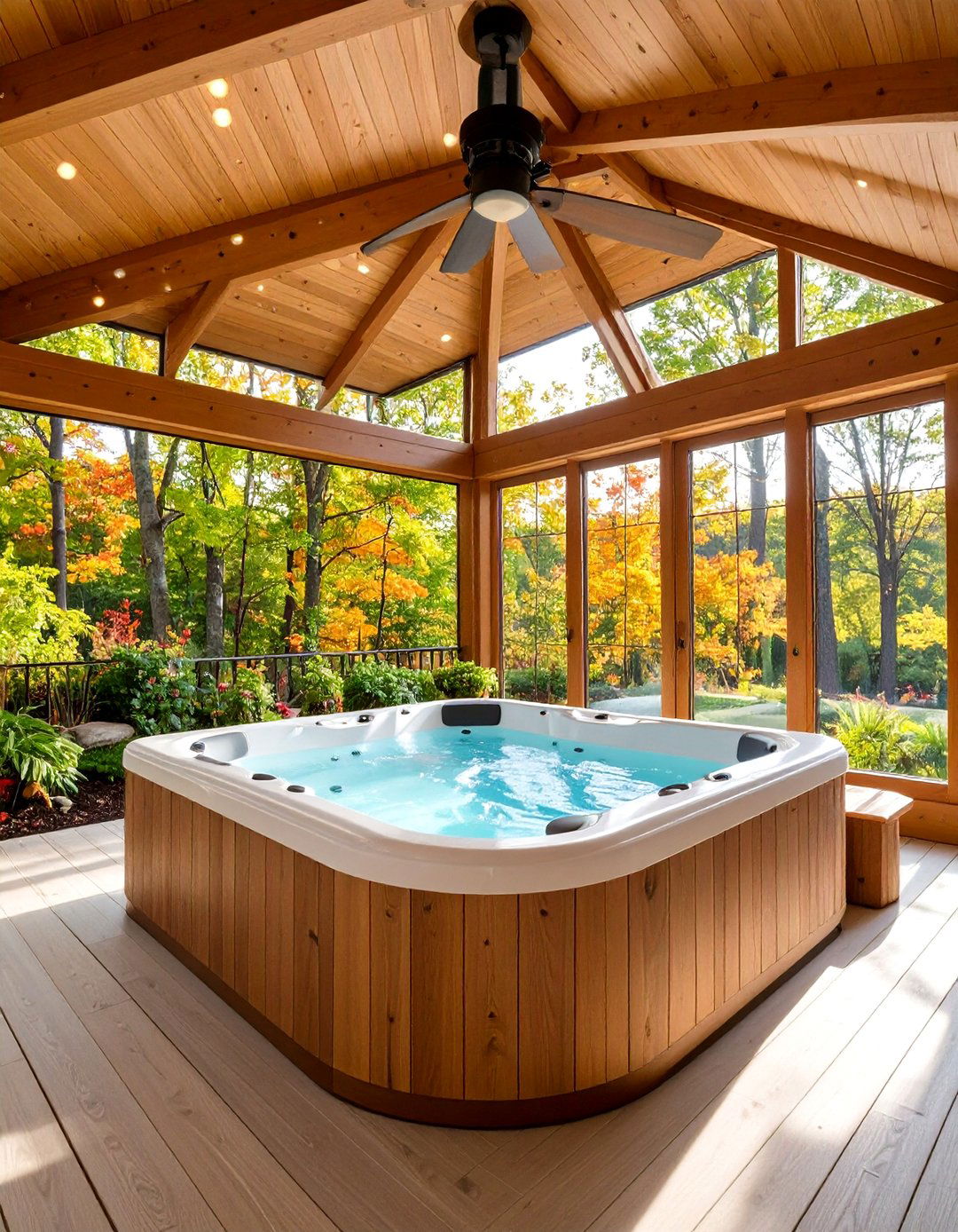 The All Weather Enclosed Gazebo - 30 backyard hot tub ideas