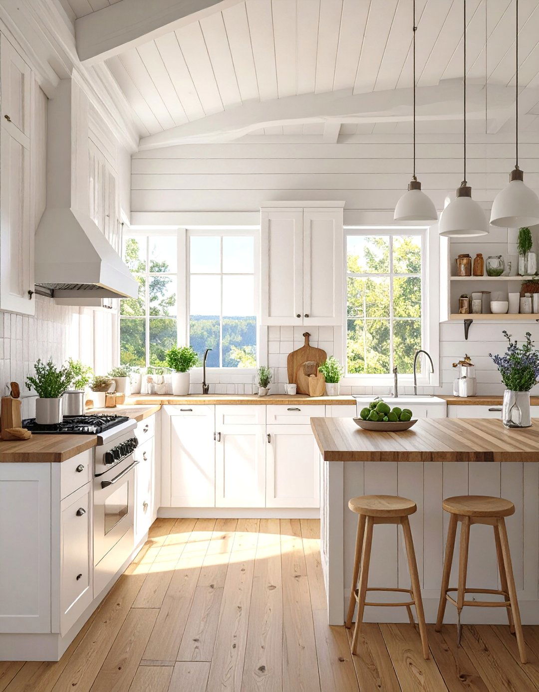 The All White Cabin Kitchen - 30 cabin kitchen ideas