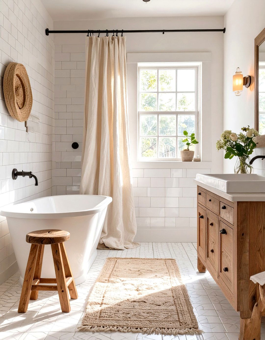 The All White Cottage Bathroom - 30 cottage bathroom ideas