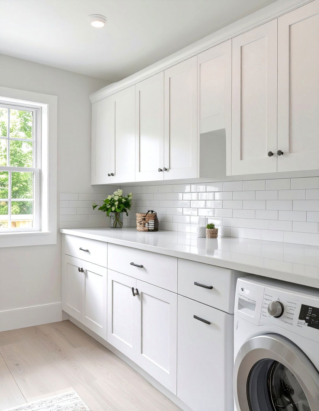 The All White Laundry Room - 30 ai laundry room design ideas