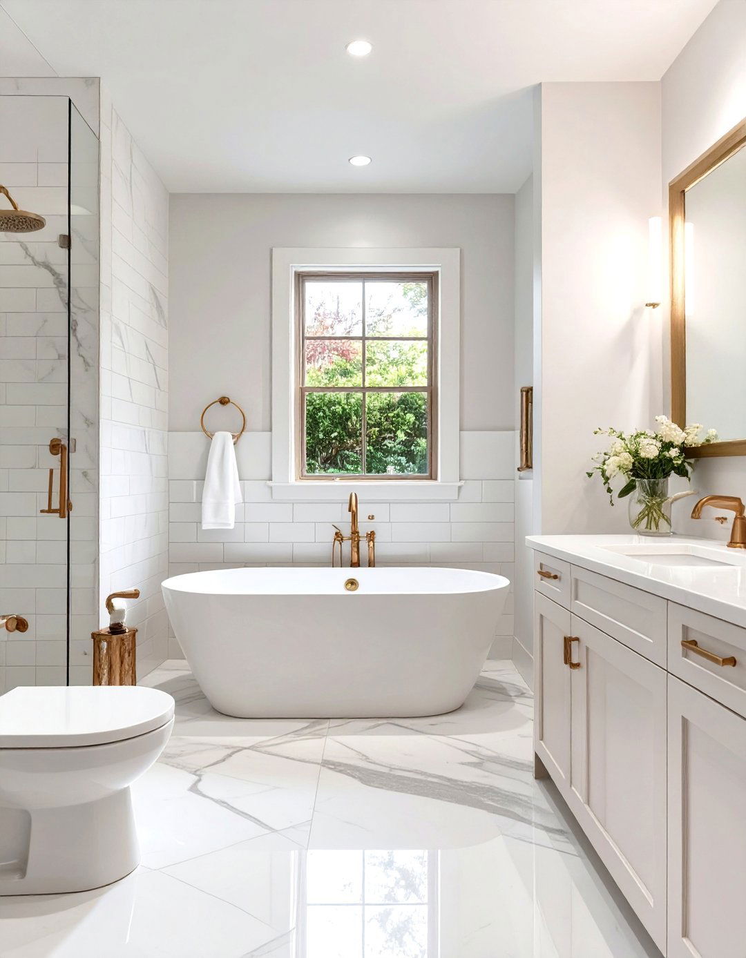 The All White Master Bathroom Sanctuary - 30 luxury master bathroom ideas