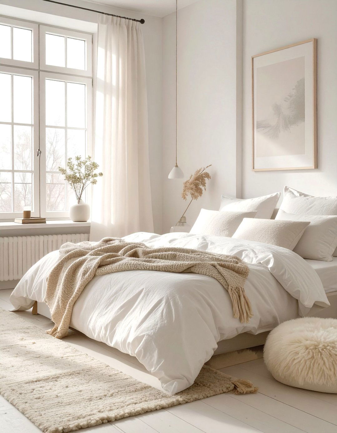 The All White Minimalist Bedroom - 30 cozy modern small bedroom ideas