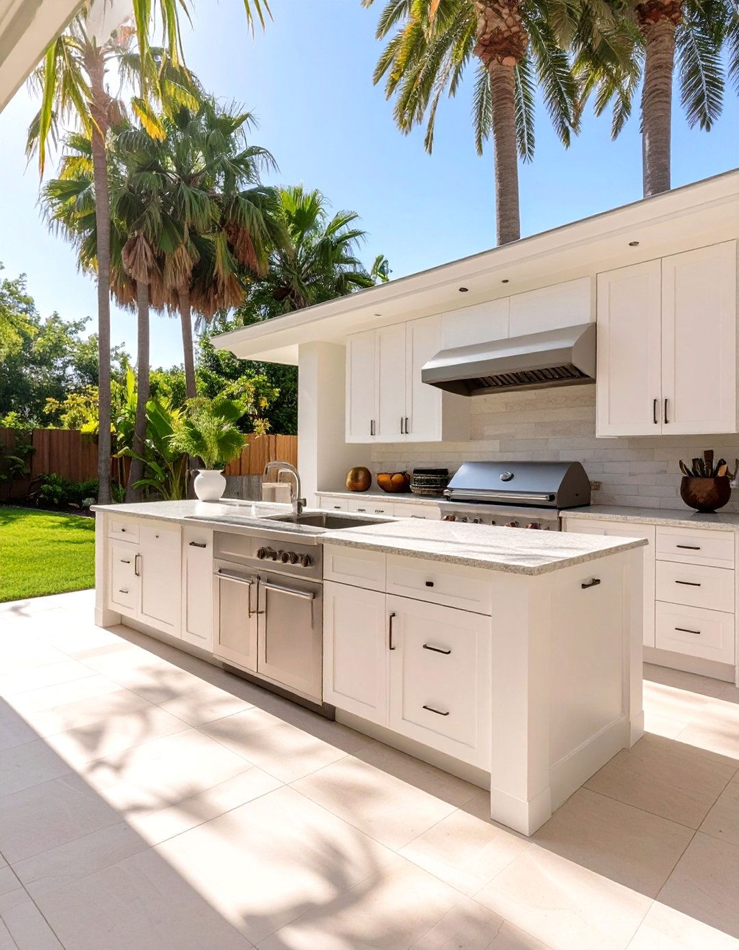 The All White Outdoor Kitchen - 30 all white kitchen ideas