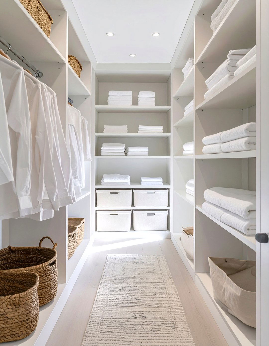 The All White Serene Hallway Linen Closet - 30 hallway linen closet ideas