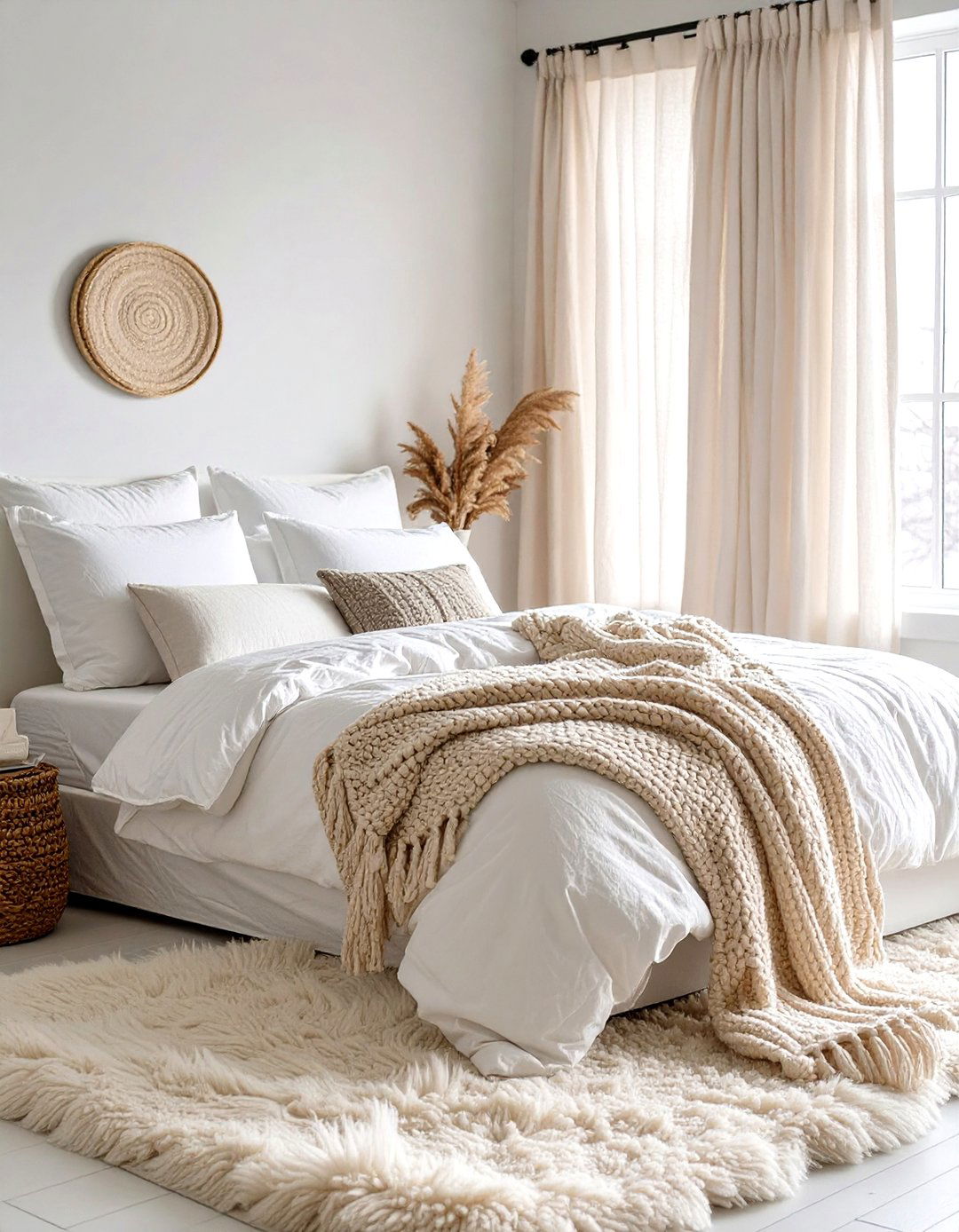 The All White Textured Bedroom - 30 cozy master bedroom ideas