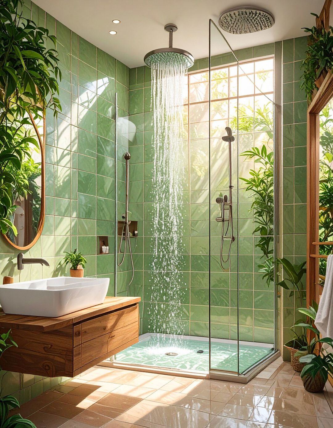 The All White Textured Shower - 30 modern small bathroom walk in shower ideas