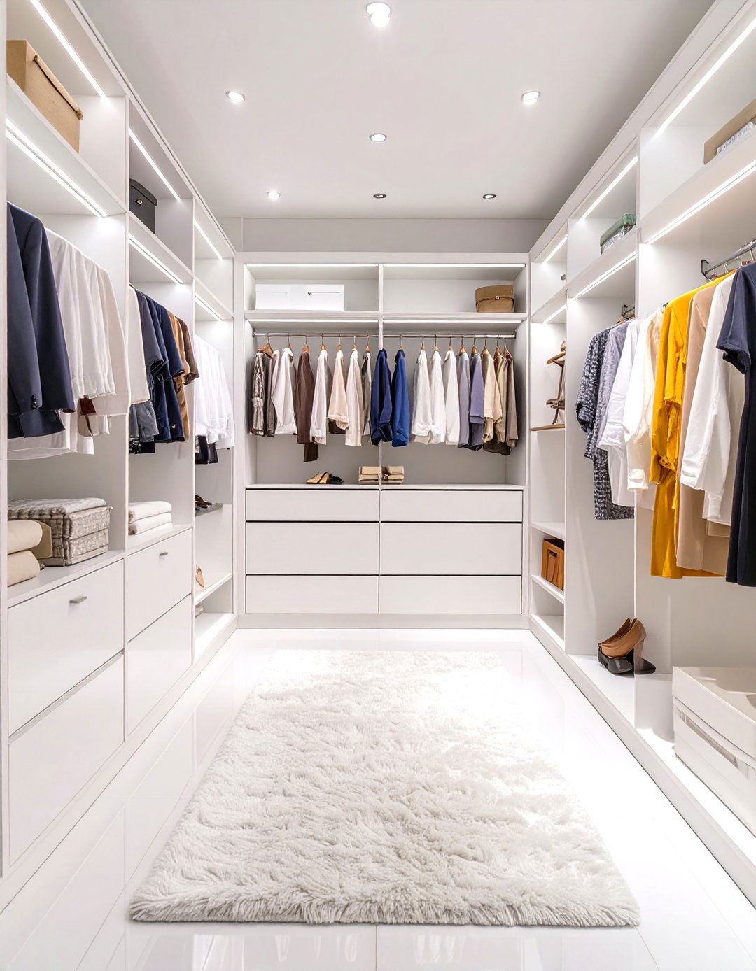 The All White Walk In Closet - 30 master bedroom closet ideas
