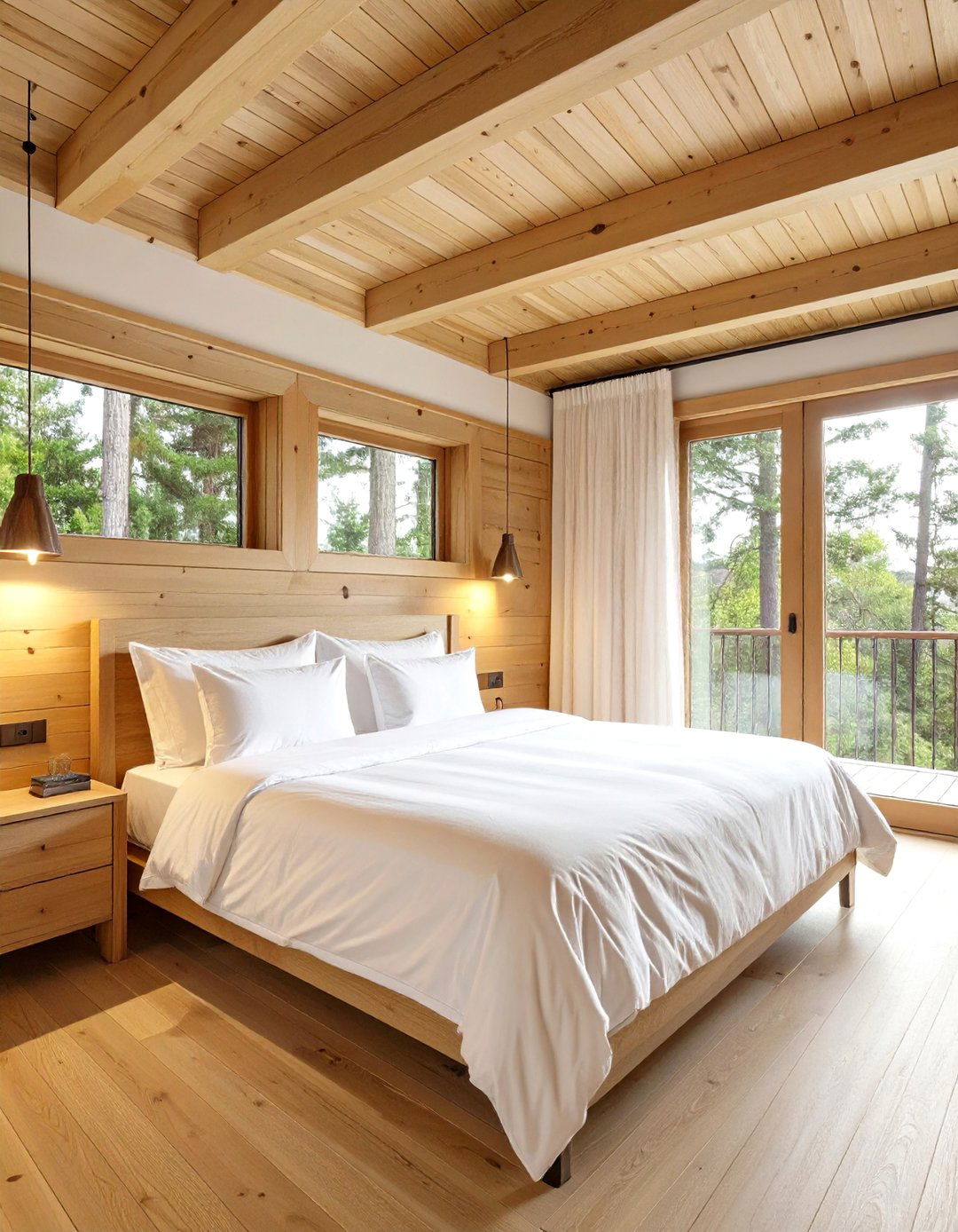 The All Wood Enclave Bedroom - 30 cabin bedroom ideas