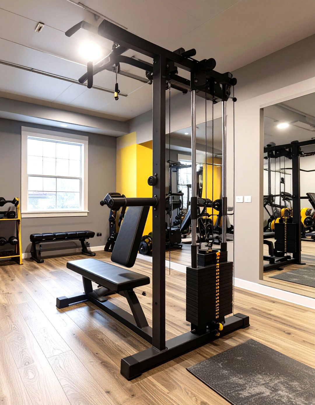 The All in One Functional Trainer Room - 30 basement gym ideas