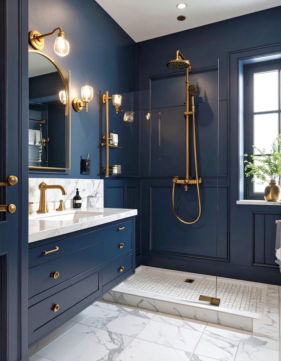 The Antique Brass Fixtures Bathroom - 30 cottage bathroom ideas