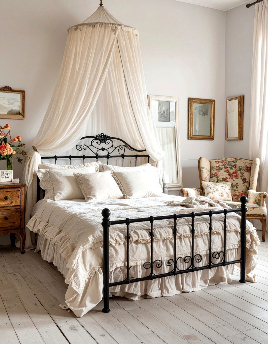The Antique Iron Bedstead Bedroom - 30 french country bedroom ideas