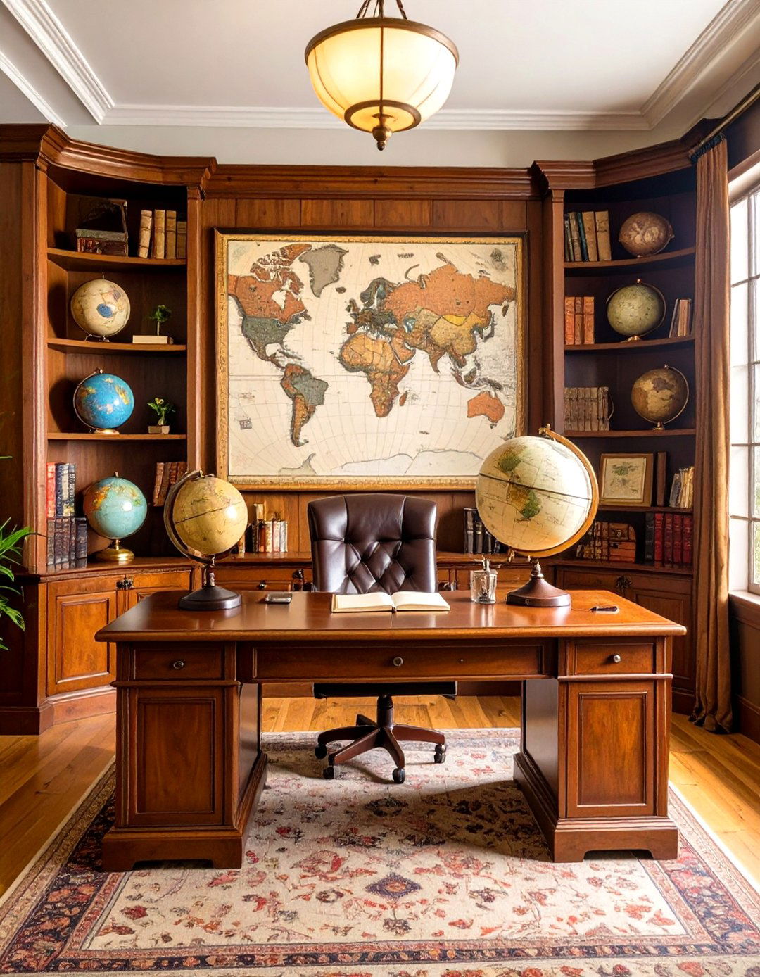 The Antique Map Collectors Office - 30 light academia interior design ideas