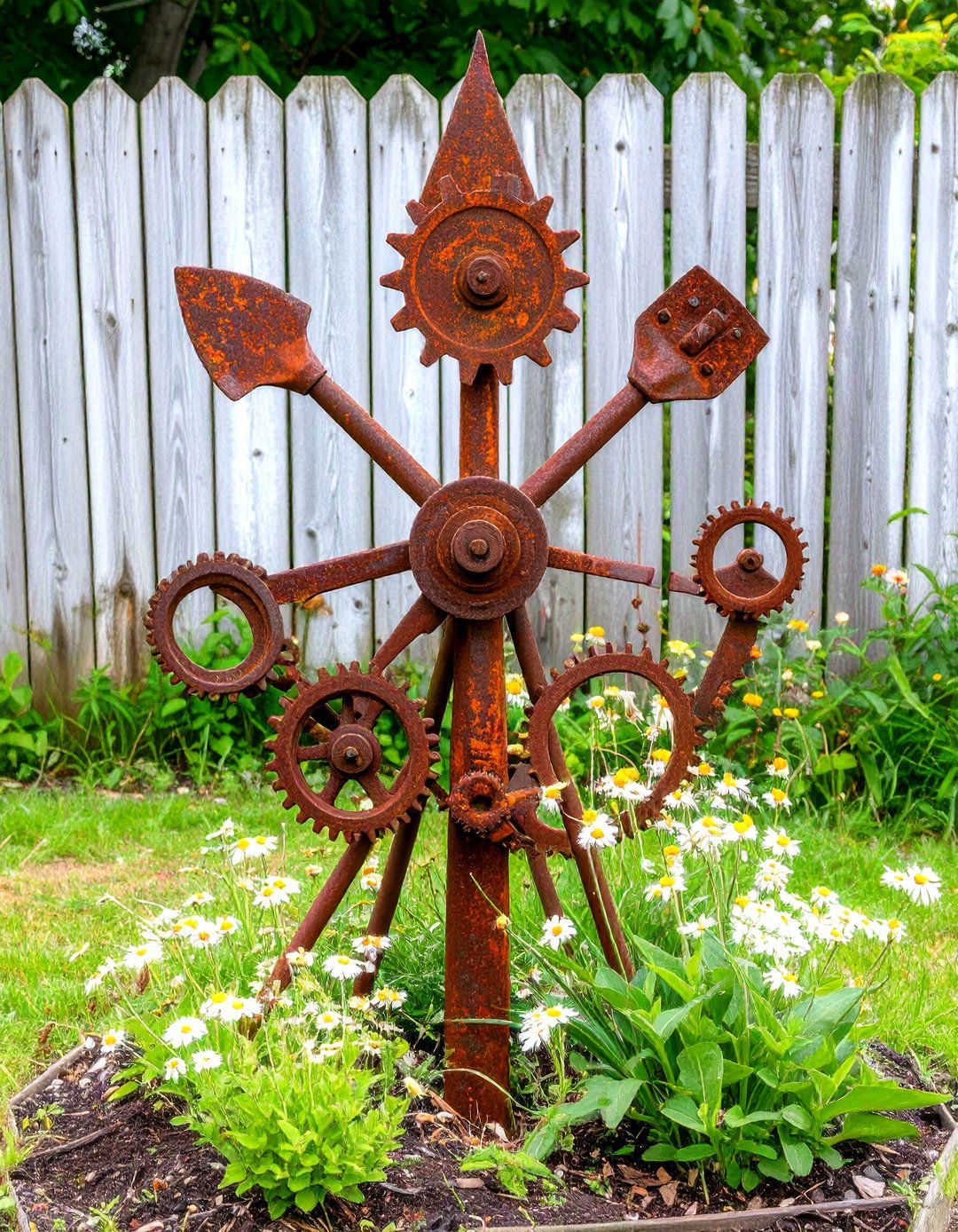 The Antique Tool Sculpture Garden - 30 garden art ideas