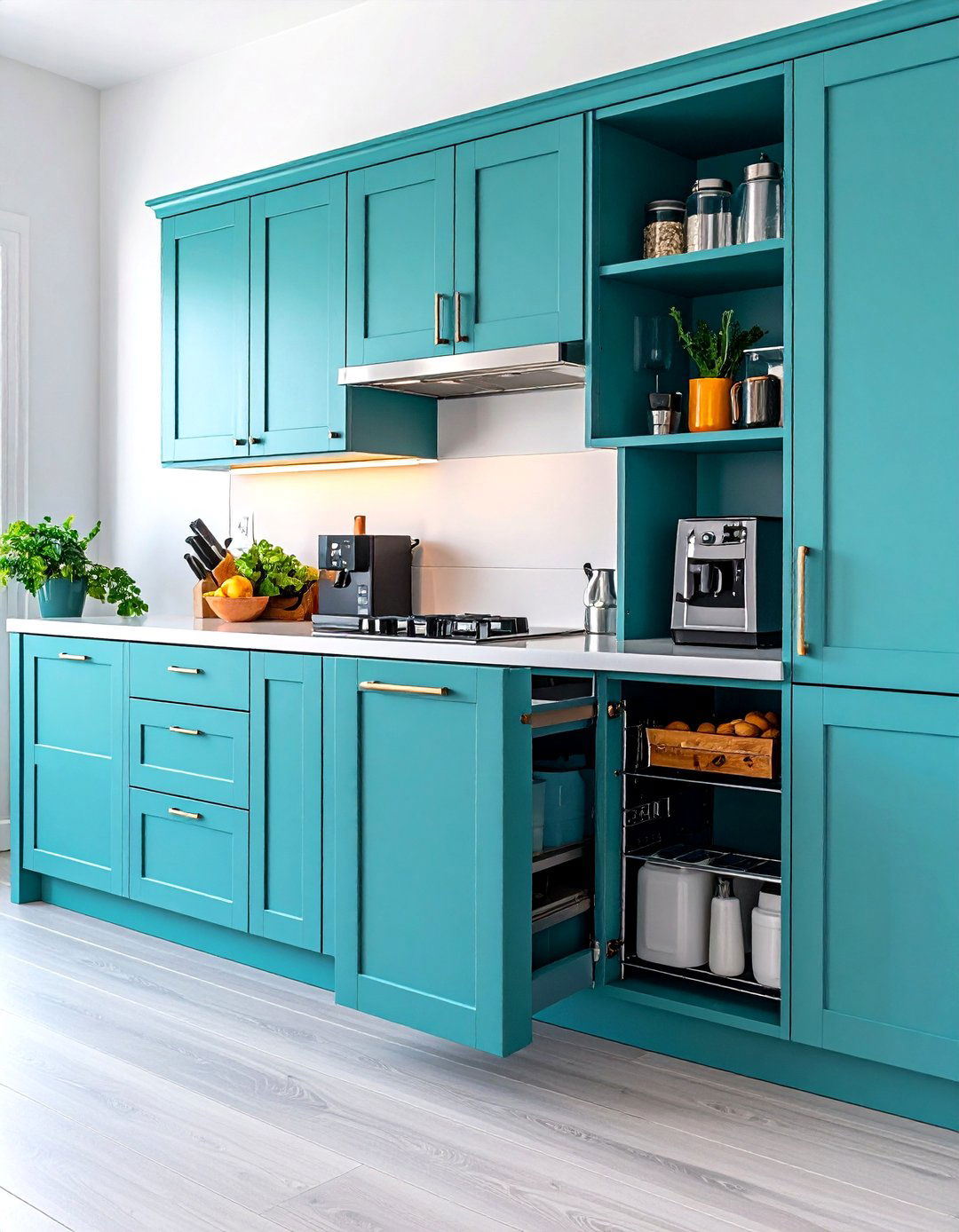 The Appliance Garage Cabinet - 30 kitchen cabinet organization ideas