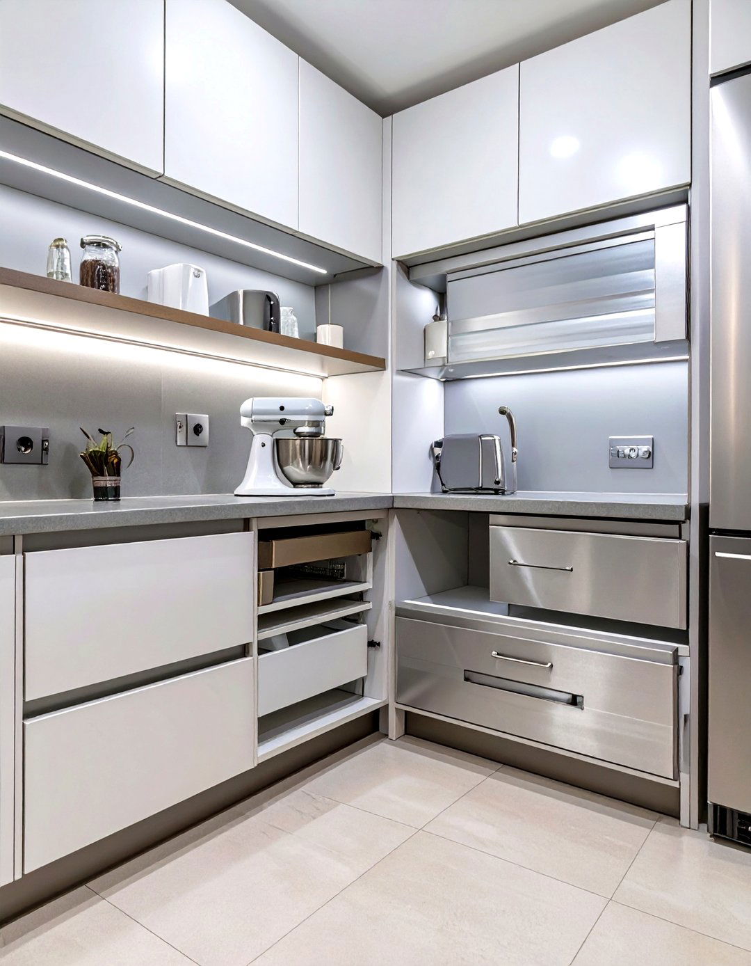 The Appliance Garage Pantry - 30 corner pantry ideas