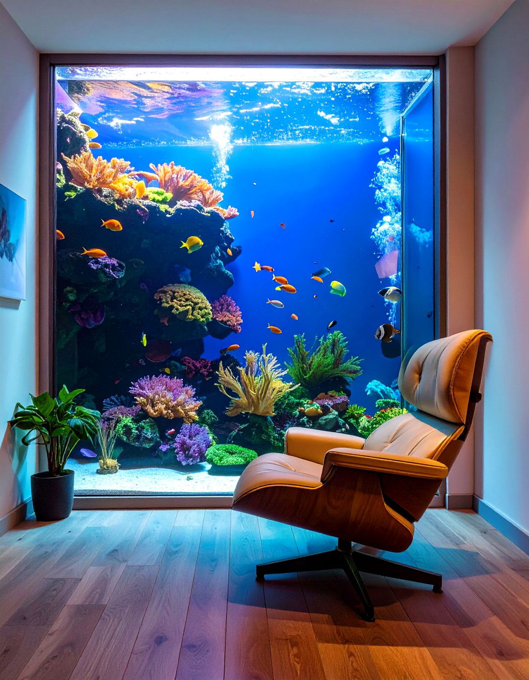 The Aquarium and Relaxation Zone Man Cave - 30 tiny small man cave ideas