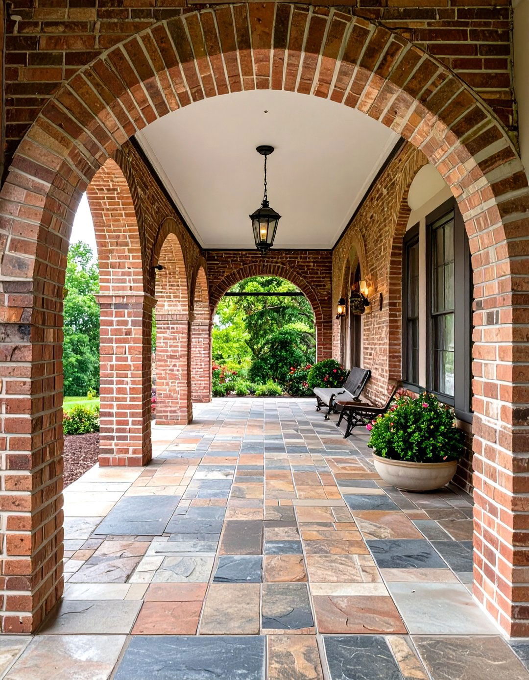 The Arched Brick Porch - 30 covered front porch ideas