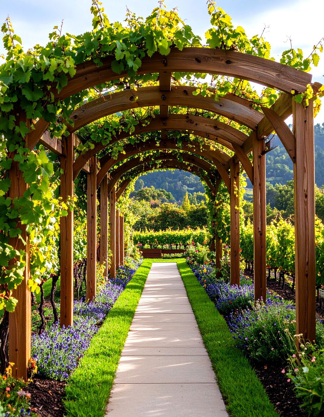 The Arched Cattle Panel Trellis - 30 easy backyard grape vine trellis designs