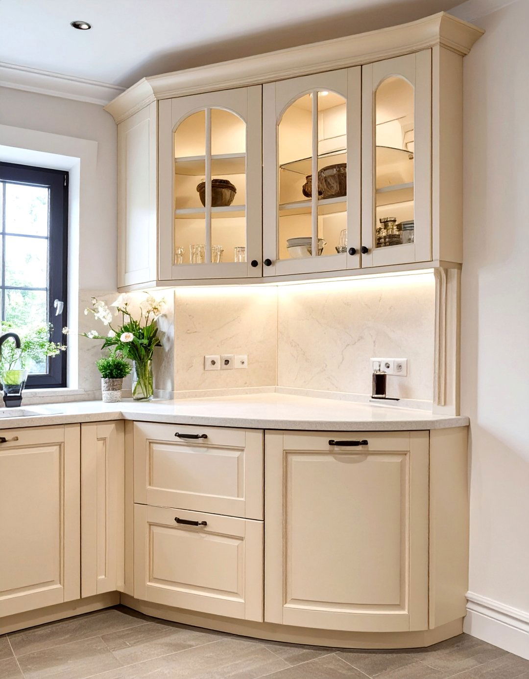 The Arched Corner Cabinet Door