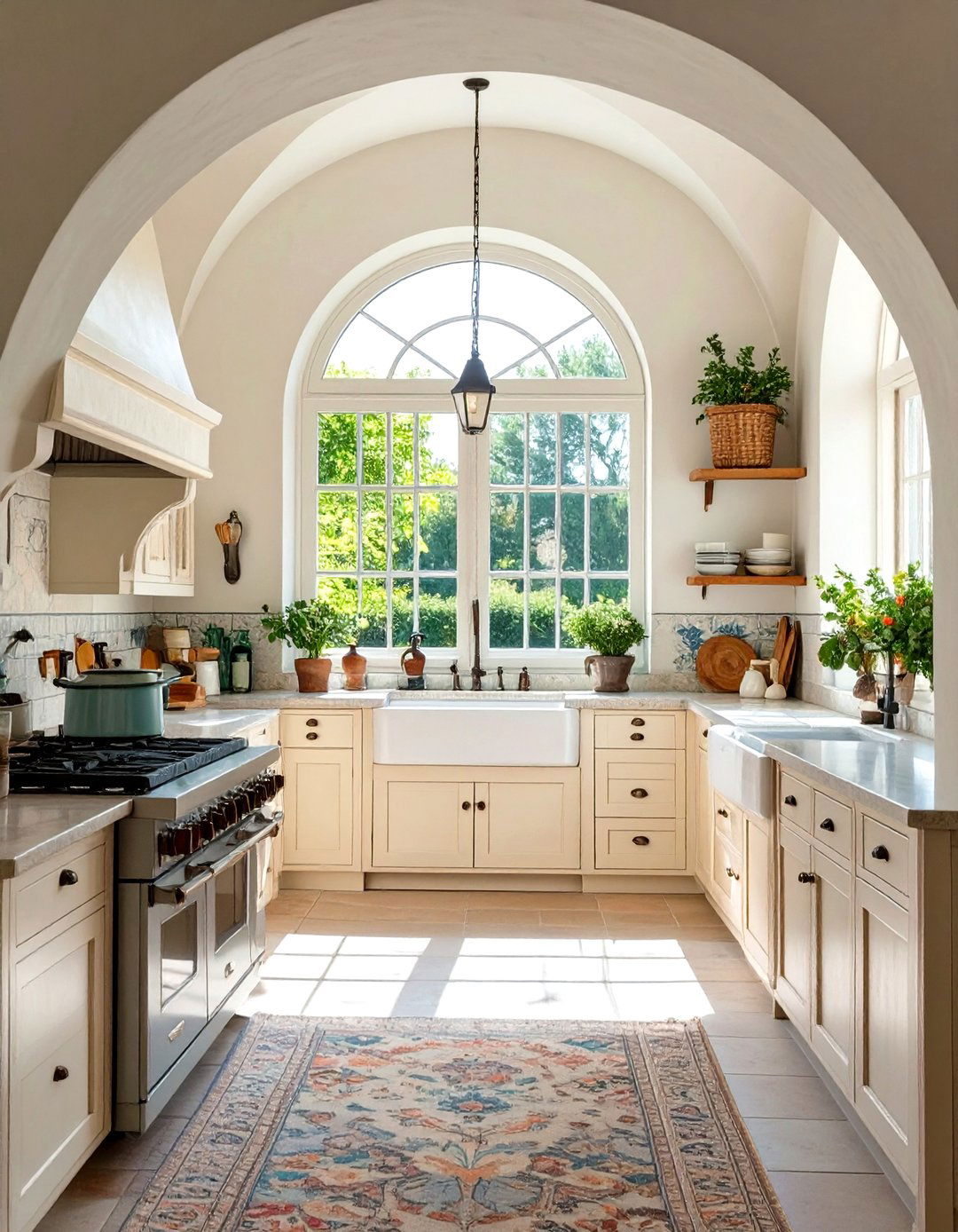 The Arched Doorway and Window Kitchen - 30 french country kitchen ideas