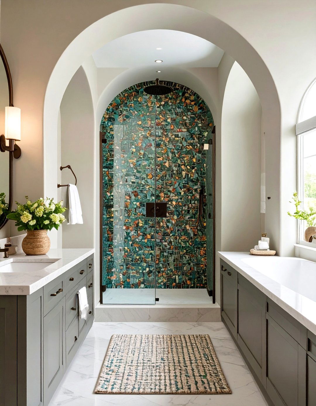 The Arched Entry Master Bathroom Shower - 30 master bathroom shower ideas