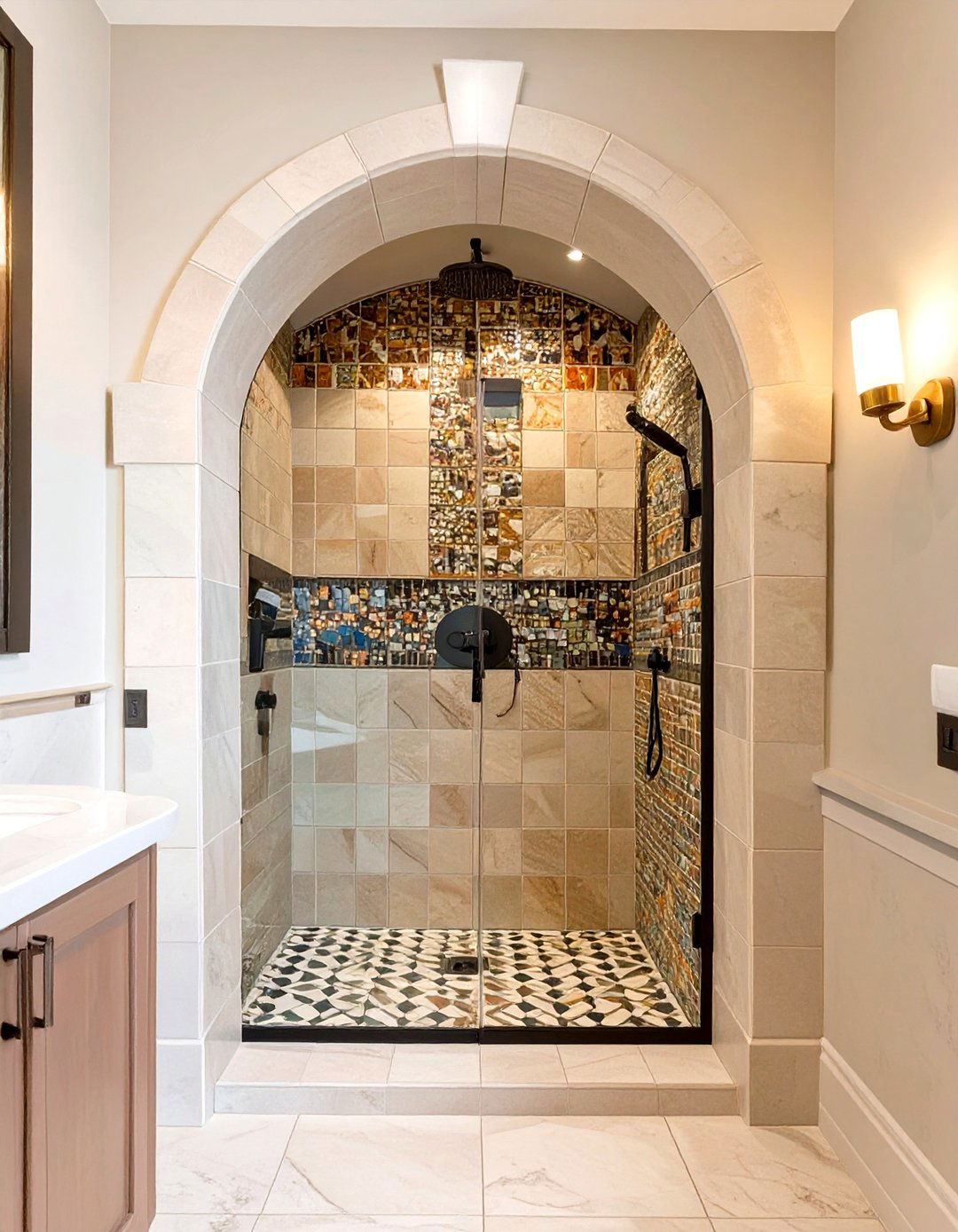 The Arched Entryway Shower - 30 master shower ideas