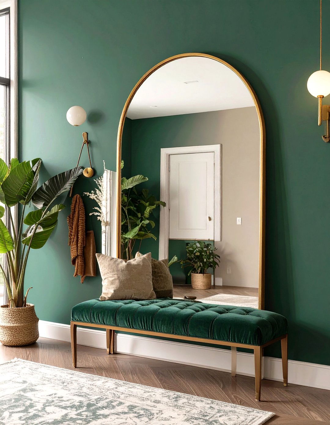 The Arched Full Length Entryway Mirror - 30 modern entryway mirror ideas