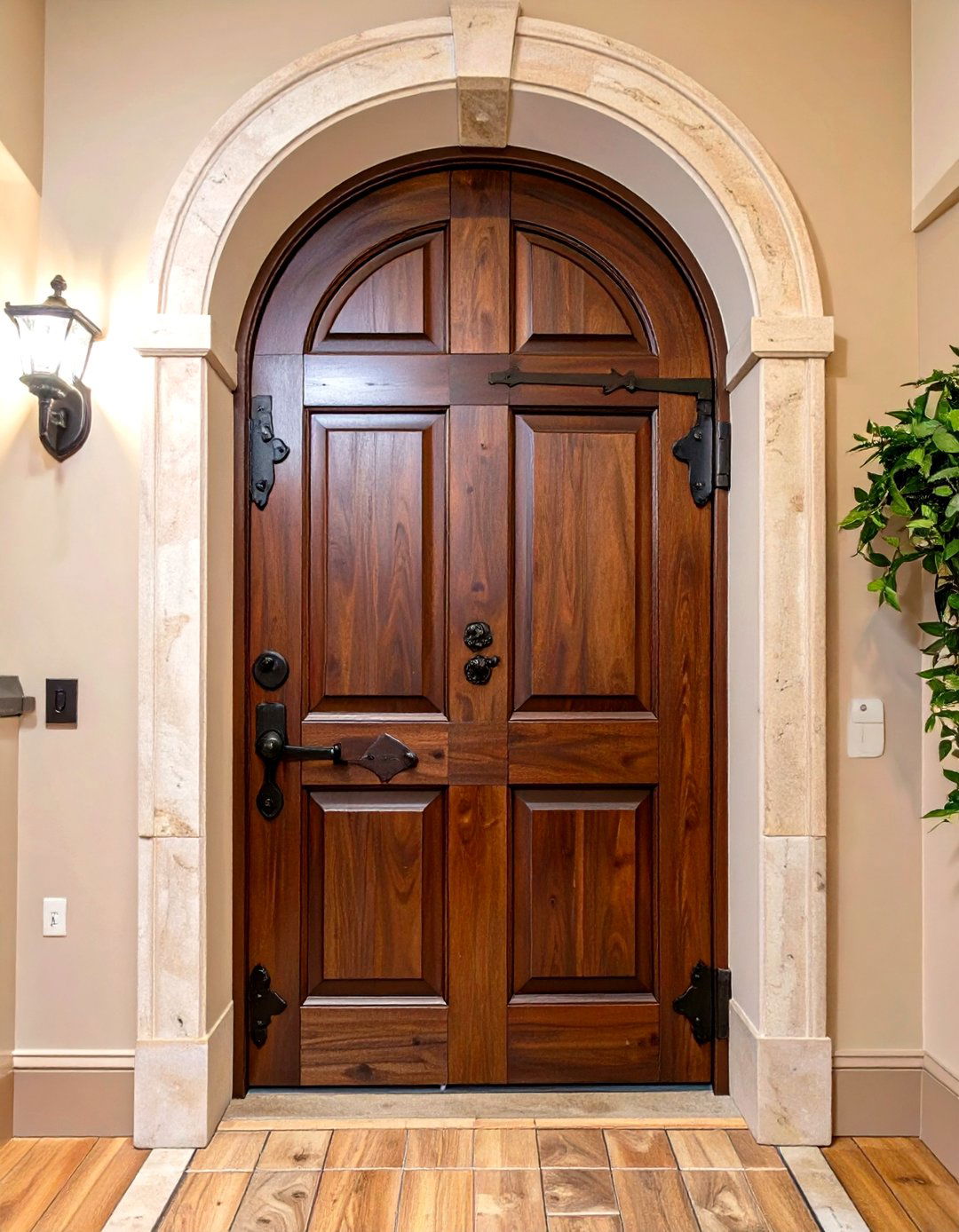The Arched Top Basement Door - 30 basement door ideas